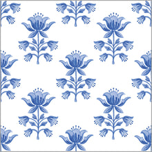 Continuous Roll Gift Wrap | Tulip Block Print