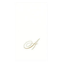 Caspari Initial White Pearl Guest Towel Collection