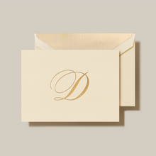 Gold Hand Engraved Initial Notes