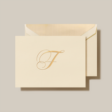 Gold Hand Engraved Initial Notes