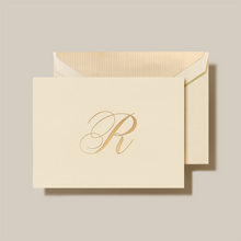 Gold Hand Engraved Initial Notes