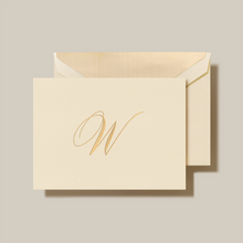 Gold Hand Engraved Initial Notes