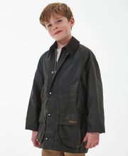 Boy's Beaufort Waxed Jacket-Olive Collection