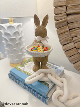 Woven Resin Bunny Tray Sitter