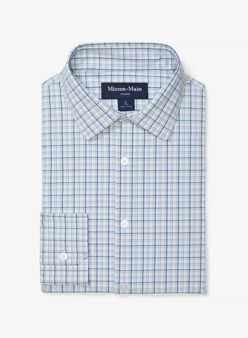 Leeward Dress Shirt Leaf Austin Plaid Collection