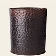 Hammered Wastebasket Tall Oval-9011