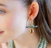 Geraldine Earring-Moss Agate