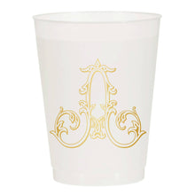 Initial Monogrammed Frosted Cups