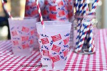 July 4th/Patriotic -American Flag Wrap Frost Cup (10 ct bag)
