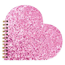 Glitter Heart Shaped Notebook