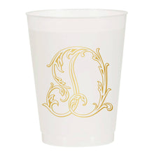 Initial Monogrammed Frosted Cups