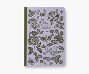 Assorted Set of 3 English Rose Notebooks
