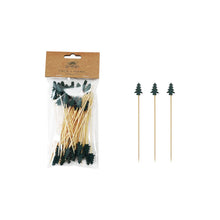 Bamboo Single Use Skewers with Shaped Handles, Set of 50