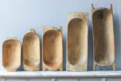 Antique Oval Dough Bowl Assorted