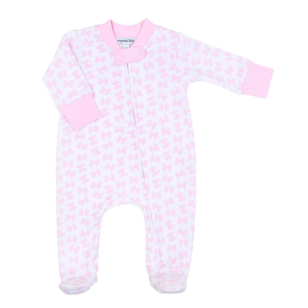 GINGHAM BOWS PK PRINTED ZIPPER-5158-428p : 3M
