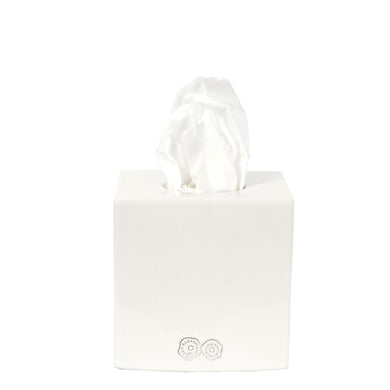 Cer Mica Blanca Tissue Box-1631