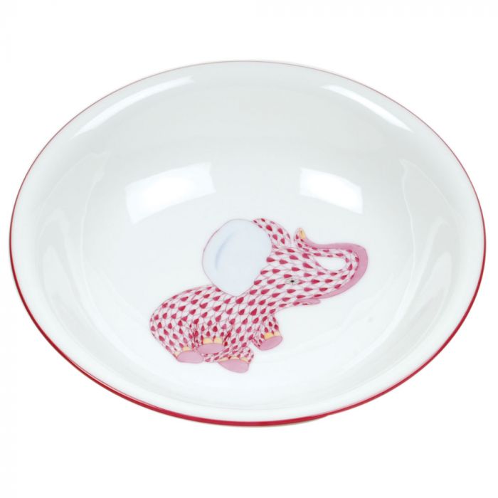 Rasp. Fishnet Bowl w/ Elephant-02334