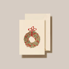 Engraved Classic Wreath Gift Enclosure Card