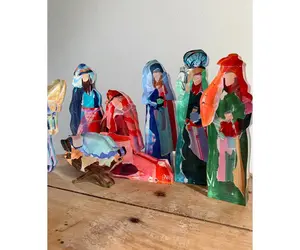 Large Acrylic Nativity Set With Add On Animals