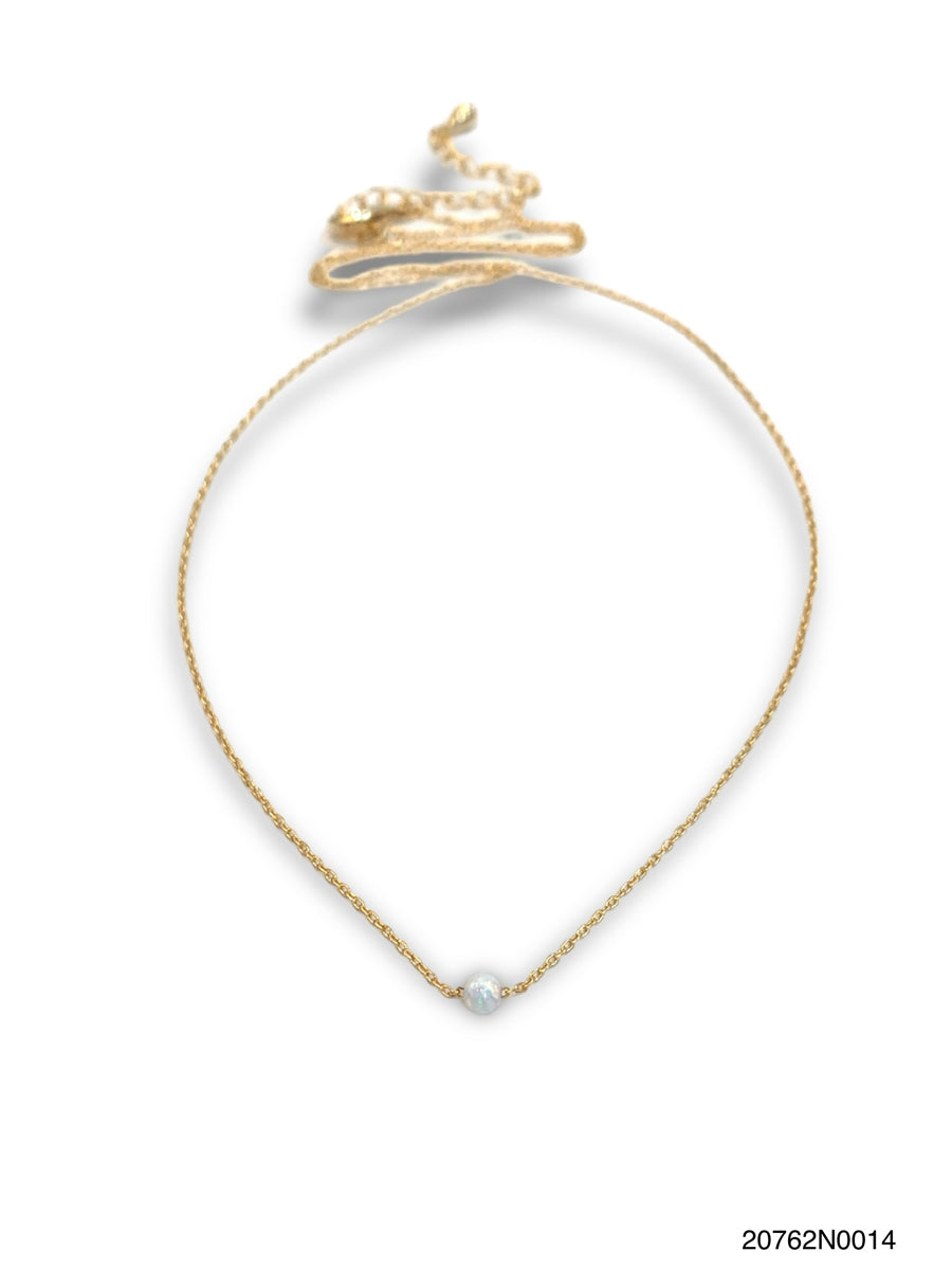 Clara petite short necklace Opal