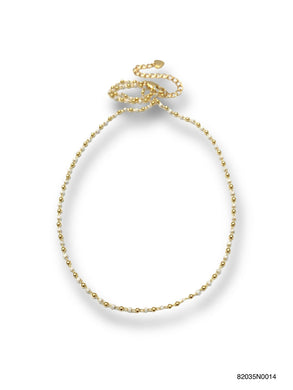 Aria necklace with Miyuki beads White combo