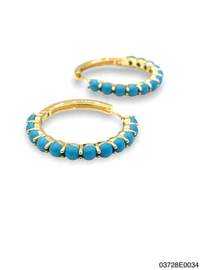 Azura hoop earrings in Turquoise