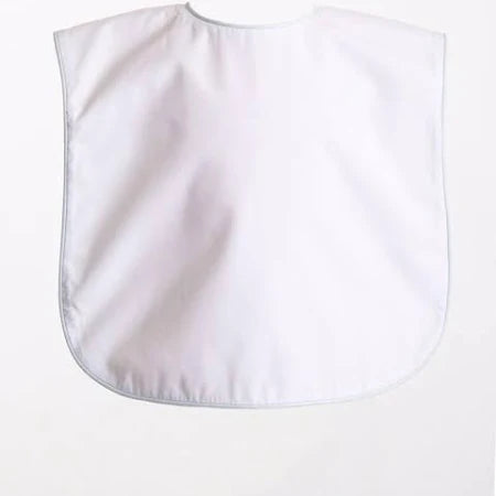 Oversized Bib-white w/ blue