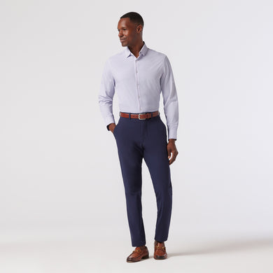 Leeward LS Dress Shirt Lavender Michael Plaid