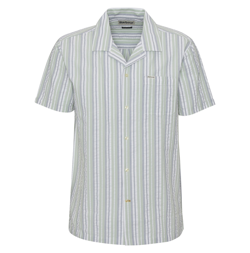 BARBOUR BEECHCROFT STRIPED S/S REGULAR FIT SHIRT pale apple
