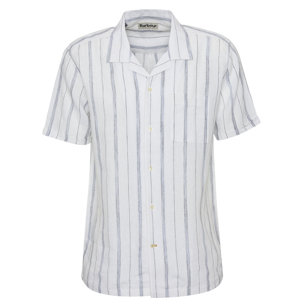 BARBOUR GARNOCK STRIPE S/S REGULAR FIT SHIRT White