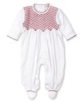 Kissy Kissy Contrast Embroidered Smocked  In White/red Collection