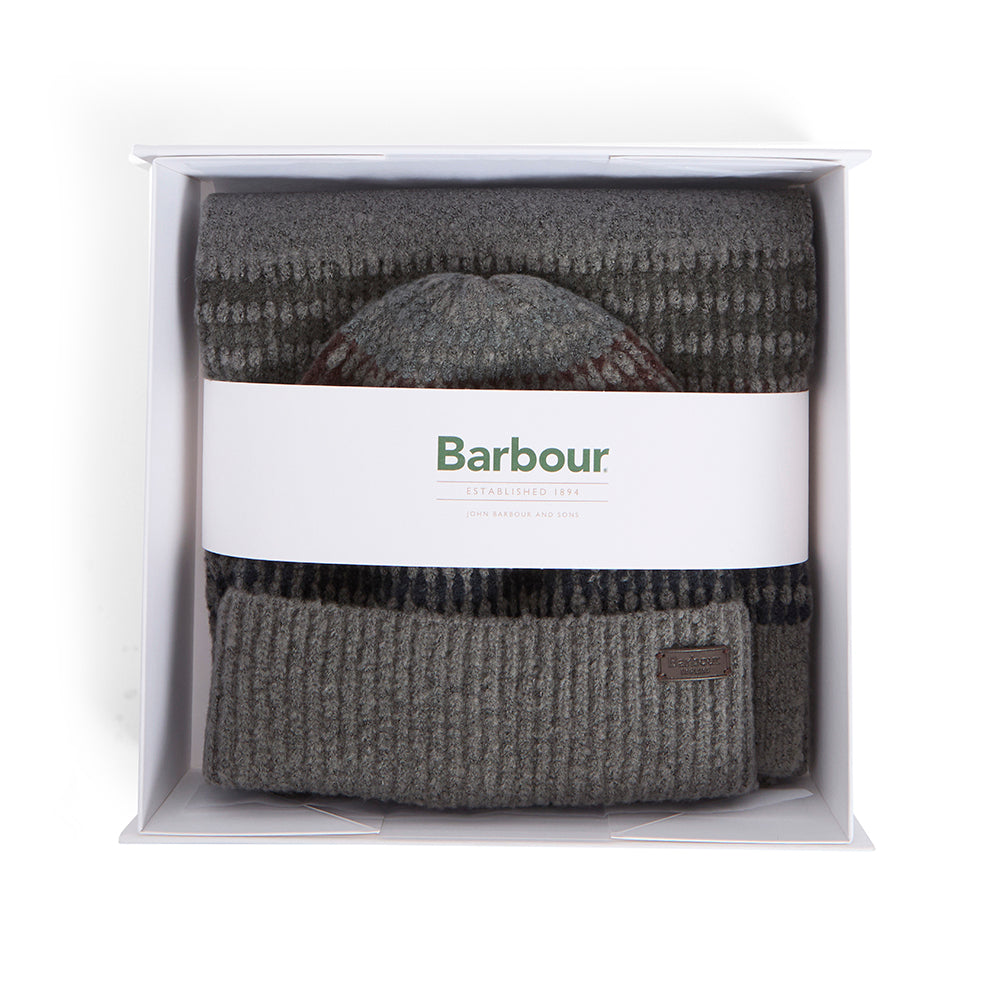 BARBOUR BRANTON BEANIE & SCARF GIFT SET