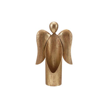 Metal Angel Container, Antique Gold Finish