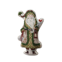 Cotton Printed Santa Shaped Pillow with Embroidery
