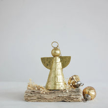 Metal Angel Ornament, Gold Finish