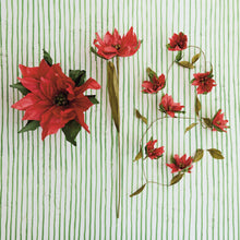Handmade Paper Poinsettia Garland