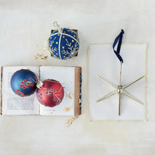 Glass Ball Ornament with Botanicals & Beads