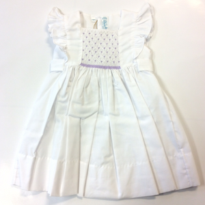 Feltman Brothers Lavender Smocked Flutter Sleeve Dress 17461