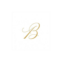 Caspari Initial White Pearl Cocktail Napkins Collection