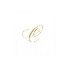 Caspari Initial White Pearl Cocktail Napkins Collection