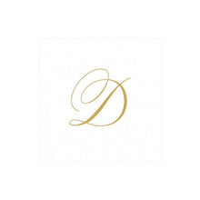 Caspari Initial White Pearl Cocktail Napkins Collection