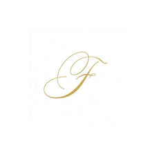 Caspari Initial White Pearl Cocktail Napkins Collection