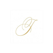 Caspari Initial White Pearl Cocktail Napkins Collection