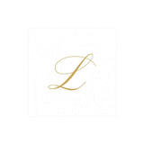 Caspari Initial White Pearl Cocktail Napkins Collection