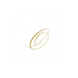 Caspari Initial White Pearl Cocktail Napkins Collection