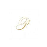Caspari Initial White Pearl Cocktail Napkins Collection