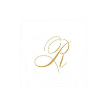 Caspari Initial White Pearl Cocktail Napkins Collection