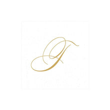 Caspari Initial White Pearl Cocktail Napkins Collection
