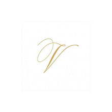Caspari Initial White Pearl Cocktail Napkins Collection
