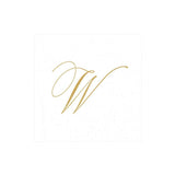 Caspari Initial White Pearl Cocktail Napkins Collection